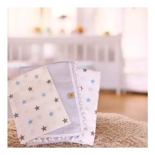 Mrvhome Aqua Bebek ve Çocuk Pike Takımı