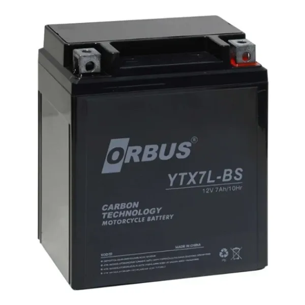 Orbus 12V 7Ah Yüksek Akü-Ytx7l Ebatlar:113 X 70 X 132Mm Orbus Motosiklet Aküsü