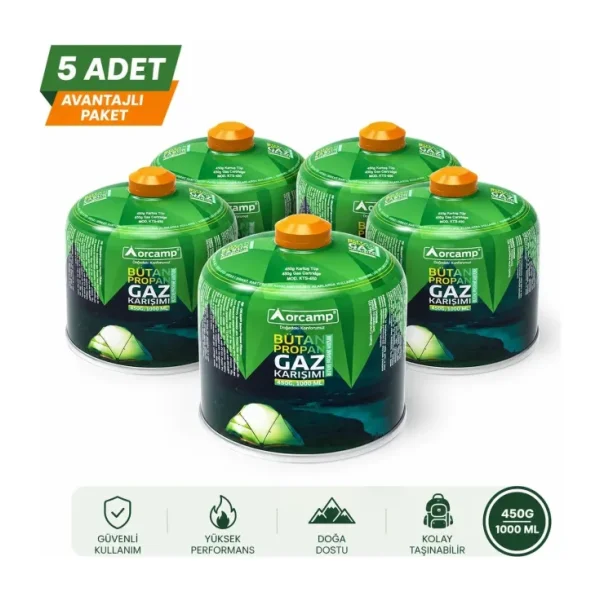 Orcamp KTS 450 gr 5 Adet Gaz Kartuşu
