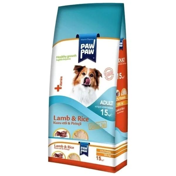 Paw Paw Kuzu Etli 15 kg Yetişkin Köpek Maması