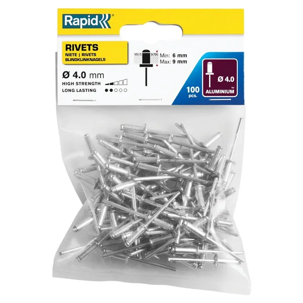 Percin 4X12 mm Aluminym 100 Adet