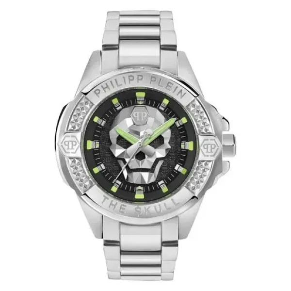 Philipp Plein The Skull PWAAA2725 Çelik Kordon Gümüş-Siyah Erkek Kol Saati