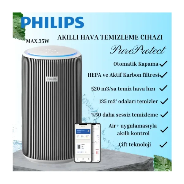 Phılıps Pureprotect Serisi Akıllı Hava Temizleme Cihazı Beyaz Gri
