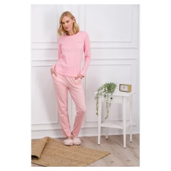 Pierre Cardin Pembe Çizgili Kadın Pijama Takımı