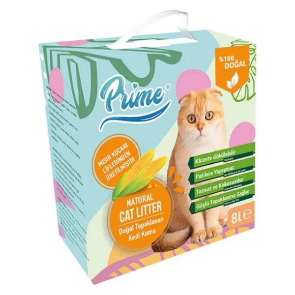 Prime Kokusuz Topaklaşan 8 lt Bitkisel Kedi Kumu