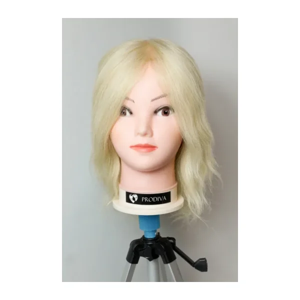 Prodiva Kuaför Gerçek Eğitim Mankeni - 30 Cm Kısa Platin / 613 No