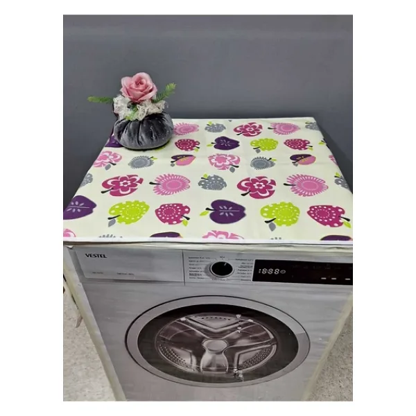 Renkli Desenli Duck Kumaş Çamaşır Ve Kurutma Makinesi Örtüsü 120X60cm