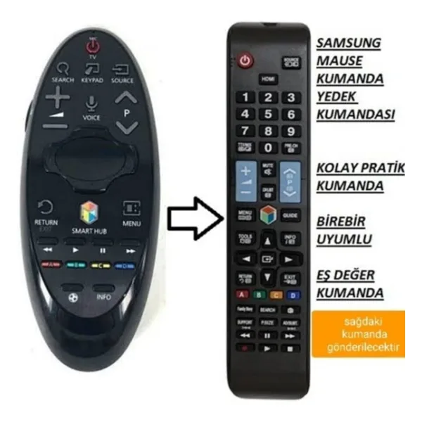 Samsung UE40T5300AUXTK Uyumlu Akıllı Tv Kumanda
