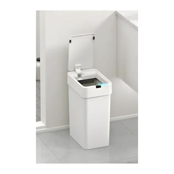 Sensörlü Otomatik Slim Çöp Kovası 9 Litre Plastik Beyaz Yerli Üretim Beyaz
