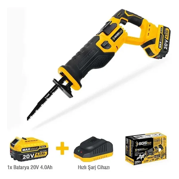 Sgs 5565 Akülü Tilki Kuyruğu Testere Seti 20V - 4,0 Ah x 185 mm