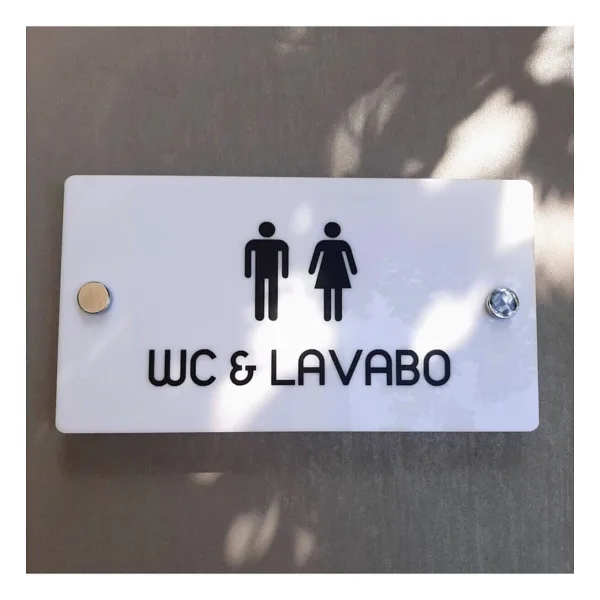 White Pearl Serisi WC Yönlendirme Tabelası