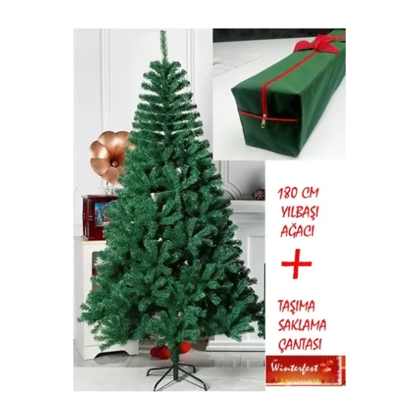 Winterfest Yılbaşı Çam Ağacı 180 Cm 580 Dal Taşıma Çantası Hediyeli