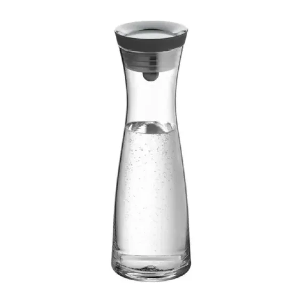 WMF Gümüş Kapaklı Şeffaf Cam Karaf 1 lt Modern Tasarım ile Sofra Sunumuna Uygun