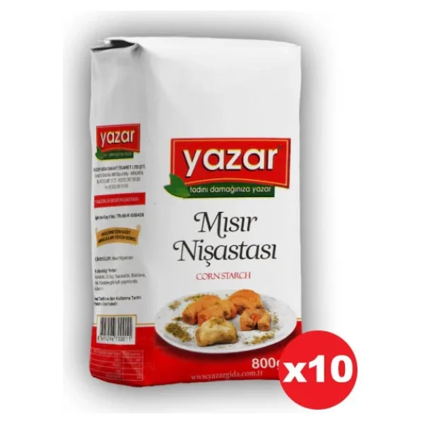 Yazar 800 gr 10 Paket Mısır Nişastası