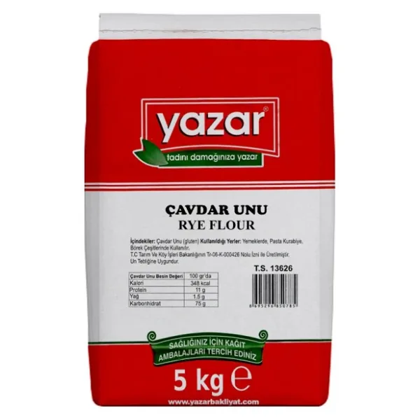 Yazar Taş Değirmende Ögütülmüş Çavdar Unu 5 kg