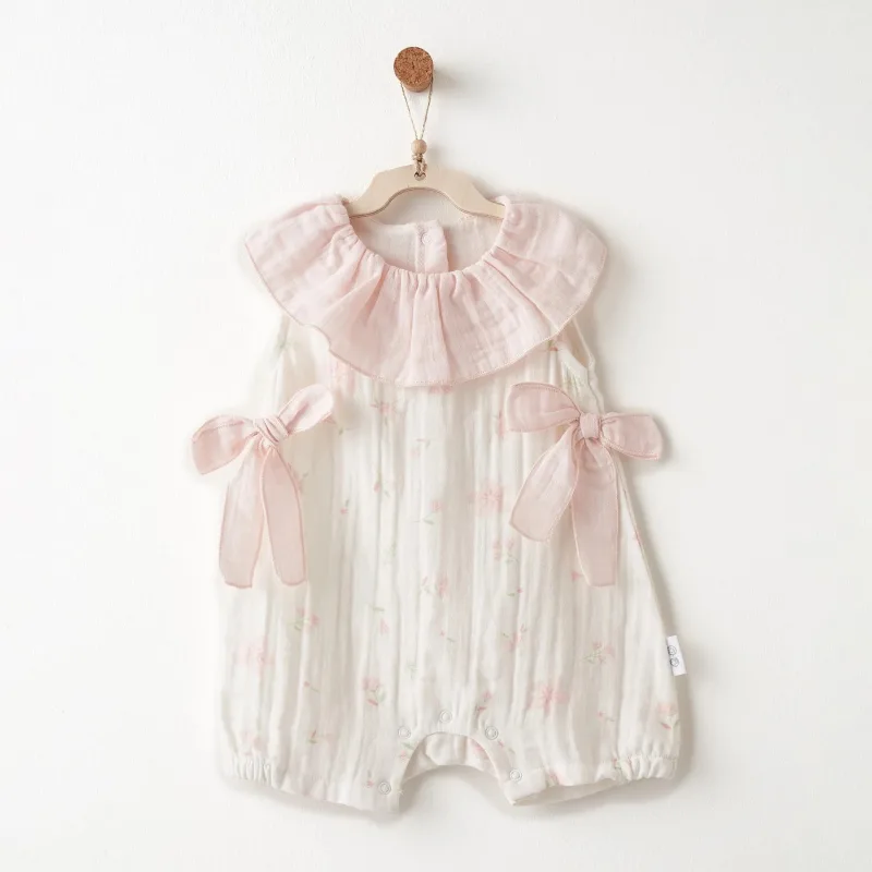 AndyWawa Muslin Lovely Day AC26614 Kız Bebek Tulum