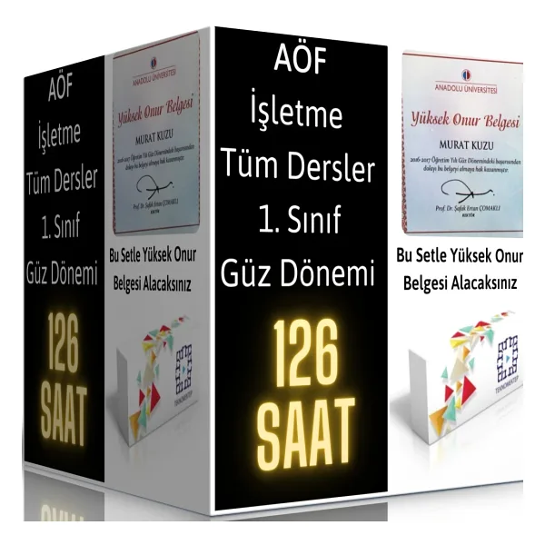 Aöf İşletme 1. Sınıf Güz Dönemi Tüm Dersler Usb Eğitim Seti - Enine Boyuna Eğitim