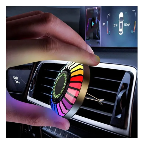 Araç İçi Oto Koku Hazneli Bluetooth RGB Sese Duyarlı Şarjlı Ortam Müzik Ritim Aydınlatması 1 ADET