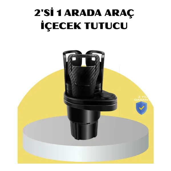 Araç Ikili Bardak Tutucu Ayarlanabilir Genişlik 360° Döner Sistem