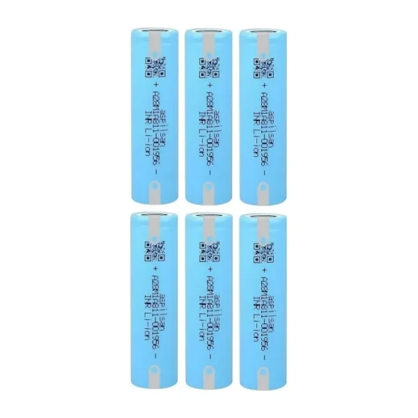 Aspilsan A28 Başlıksız Puntalı 3.7V 2900MAH 25A Discharge Şarjlı Li-Ion Pil 6 Adet Set