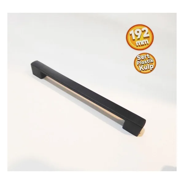 astu desing 192 mm Mat siyah Mobilya kulpu Sert Polimer Malzeme