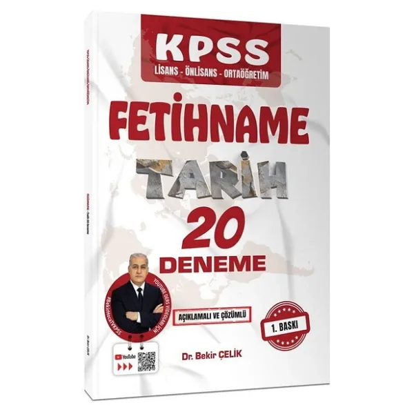 Bekir Çelik 2026 KPSS FETİHNAME Tarih Tamamı Çözümlü 20 Deneme