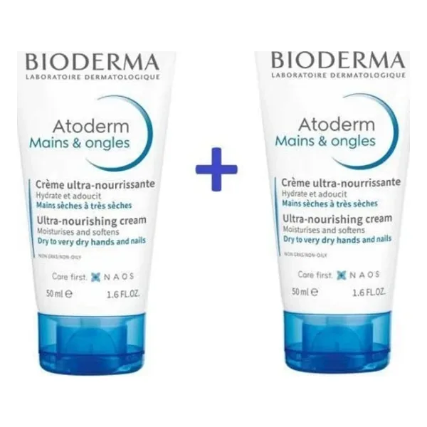 BIODERMA Atoderm Hand & Nail Cream 50 ml x2 İKİLİ PAKET ÖZEL FİYAT