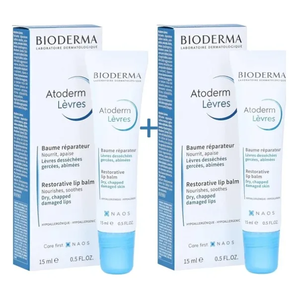 Bioderma Atoderm Lip Balm 15 ml 2 Adet