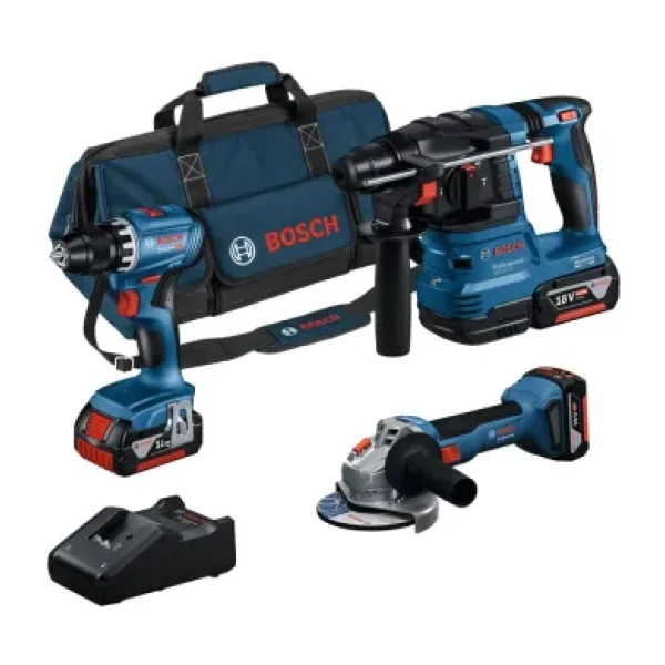 Bosch GSR+GWS+GBH+3X4.0AH+GAL 18V-40 Karma Set