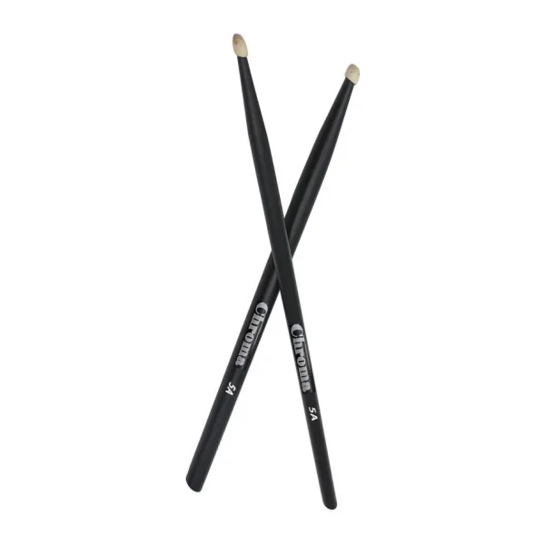 Chroma Baget Siyah - Davul - Bateri Bageti Drumsticks 5A Puruzsuz Yuzey