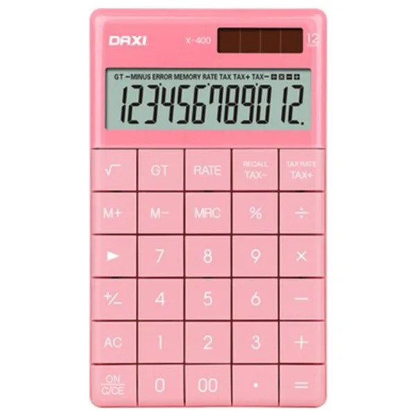 Daxi X-400 Pembe 12 Haneli Hesap Makinesi