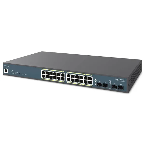 EnGenius EWS7928FP-FIT 24 Port Gigabit PoE+ Yönetilebilir Switch | 740W PoE | 4x SFP Uplink