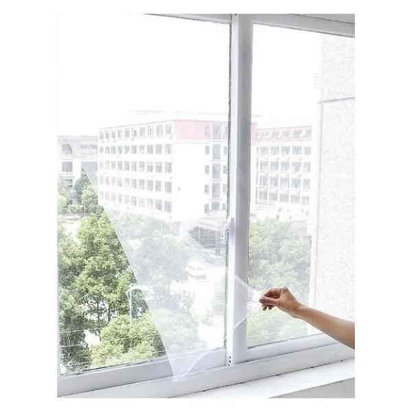 Etraders Etrd Hazır Pencere Sinekliği Yapışkanlı 75x125 cm Yırtılmaya Dayanıklı İnce Tül Yapısı