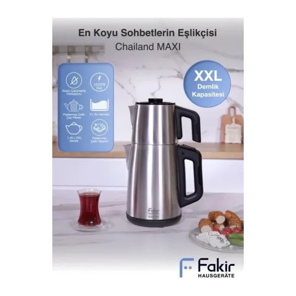 Fakir Chailand Maxi XXL 1650 W Çelik Çay Makinesi