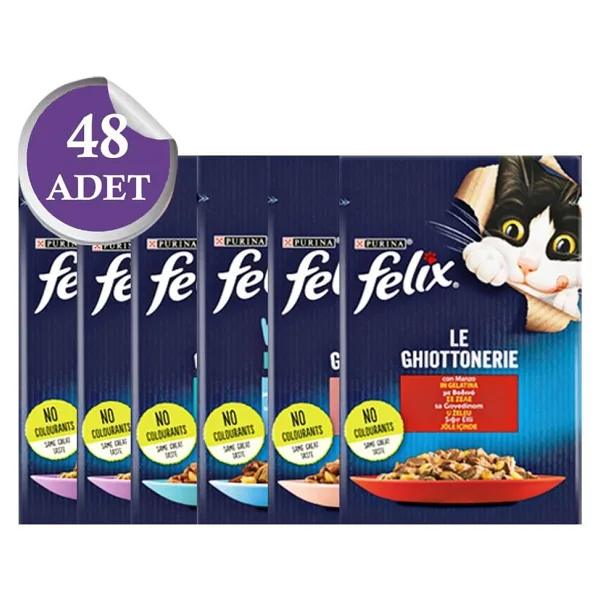 Felix Karışık 85 gr 48'li Yetişkin Kedi Yaş Maması