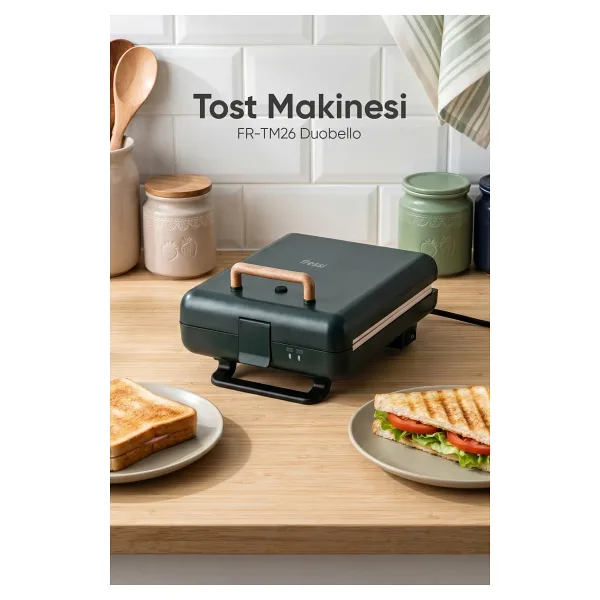 Fressi Duobello FR-TM26 Yeşil 1600 W Izgara ve Tost Makinesi