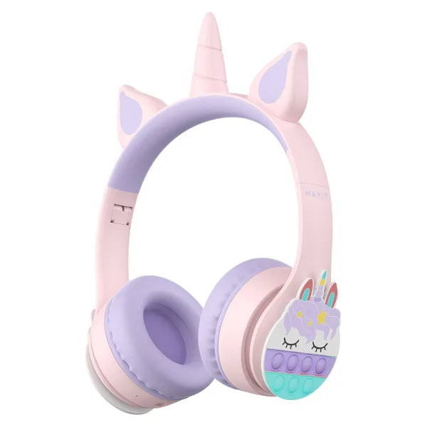 Havit H626BT Pro Pembe Kulak Üstü Çocuk Bluetooth Kulaklık