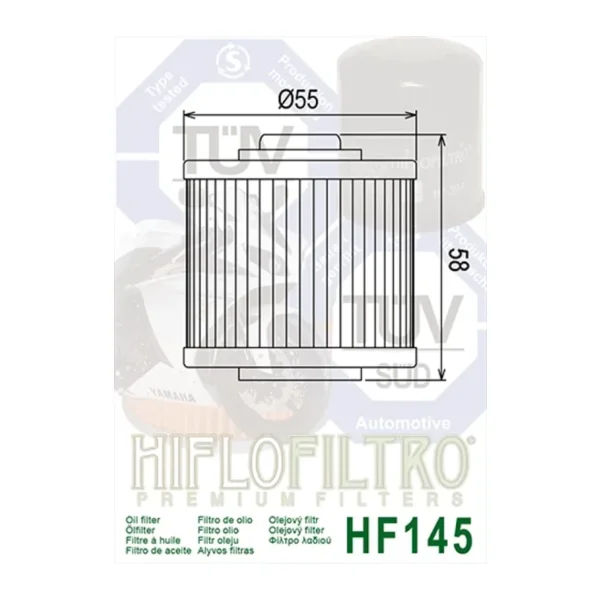 HF145 HIFLO yağ filtresi 1996-2003 Yamaha XT 600 E yağ filtresi