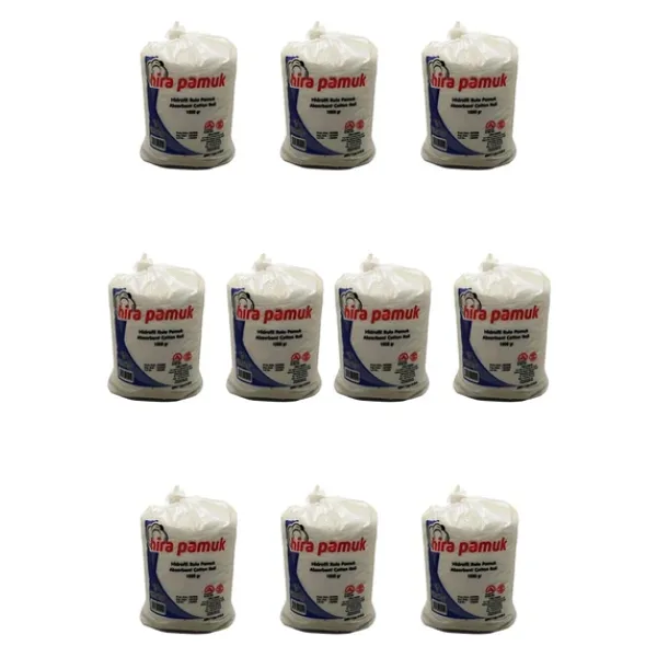 Hira Hidrofil Pamuk 1 Kg - 10 Adet