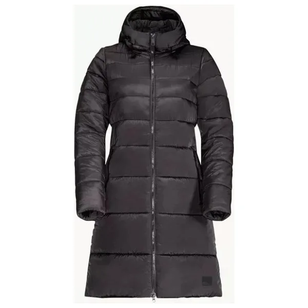 Jack Wolfskin Eisbach 1206981-6350 Kapüşonlu Outdoor Antrasit Kadın Şişme Mont