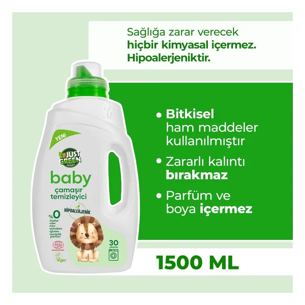 Just Green Organic Baby Çamaşır Deterjanı 1500 ml