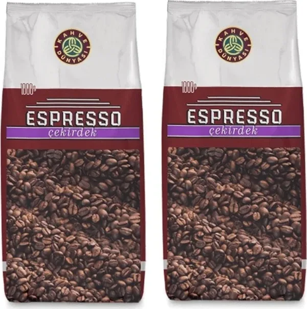 Kahve Dünyası Espresso Çekirdek Kahve 1 kg 2'li