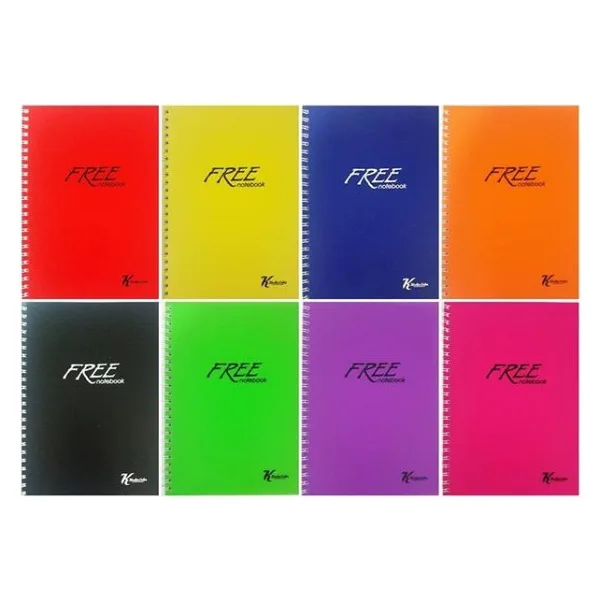 Keskin Color 60 Yaprak Kareli A5 Free Plastik Kapak Spiralli Defter