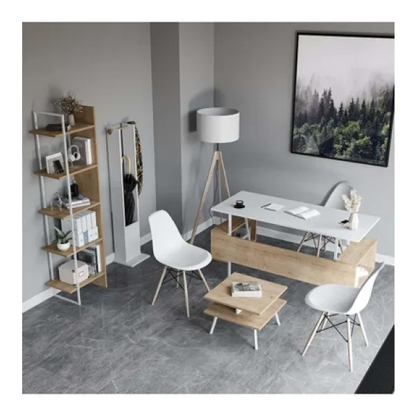 lagomood İrony Joline Ofis Takımı Beyaz Meşe