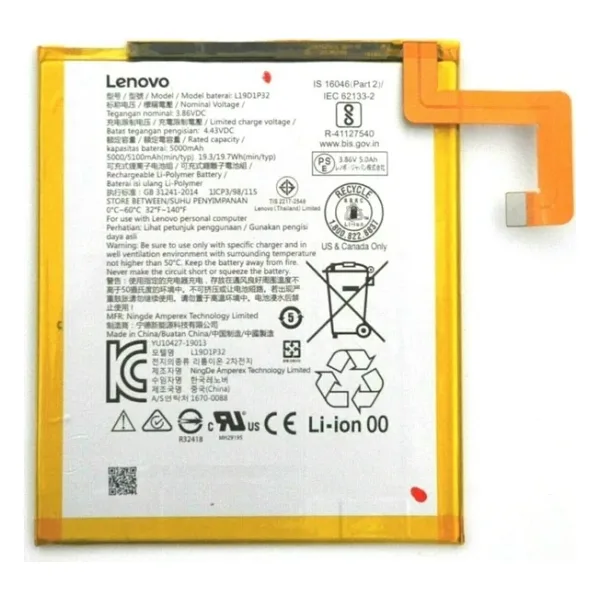 Lenovo Uyumlu Tab M10 FHD Plus L19D1P32 TB-X606FA TB-X606XA TB-X606F TB-X606X Tablet Batarya