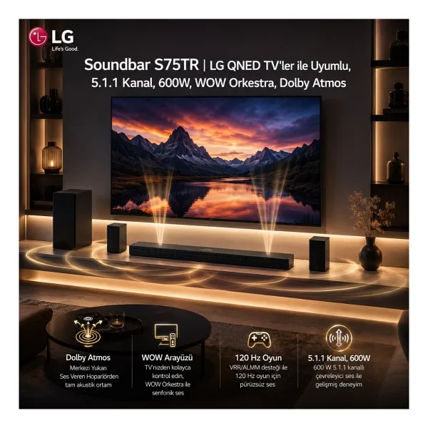 LG S75TR 5.1.1 Kanal 600 W Soundbar