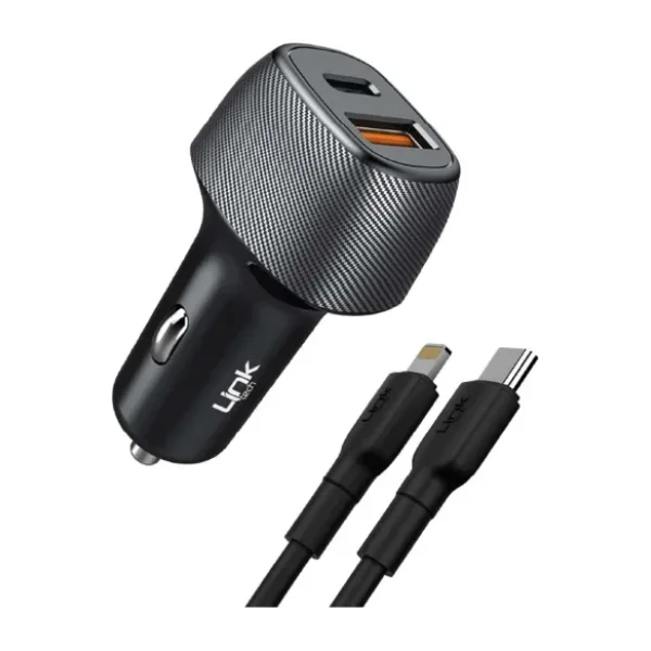 LinkTech C498 38 W Type-c to Lightning Kablolu Hızlı Araç Şarj Aleti