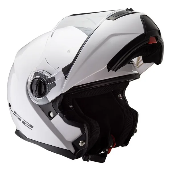 LS2 Strobe Çene Açılır Kask Beyaz