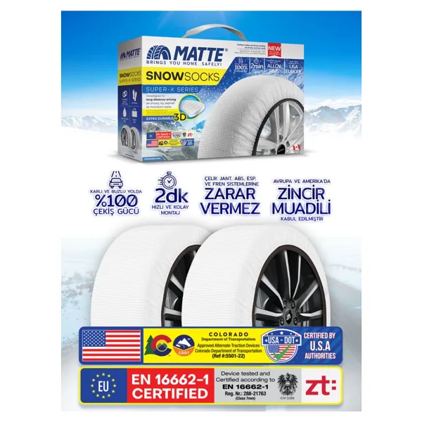 Matte Superx Series Medium Kar Çorabı