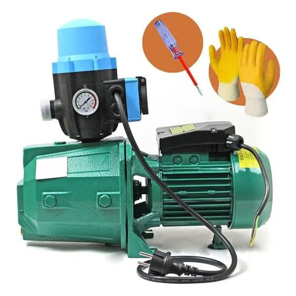 Millian JET-100 Hidromat Pompalı Otomatik Paket Hidrofor Su Motoru 1.5 - 1 Kw Hp Eldiven + Kontrol Kalemi
